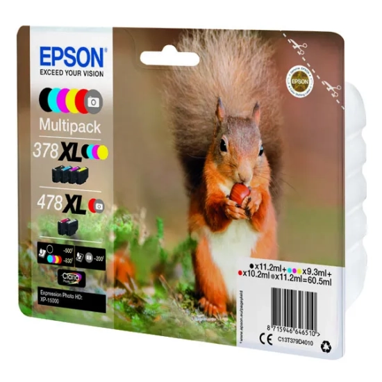 Oryginalny tusz Epson 378XL+478XL C13T379D4010, 2 ml
