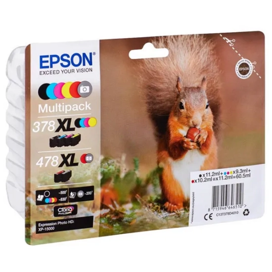 Oryginalny tusz Epson 378XL+478XL C13T379D4010, 2 ml