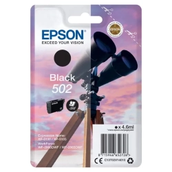 Oryginalny tusz Epson T02V140 502 C13T02V14010, czarny, 4,6 ml, 210 stron