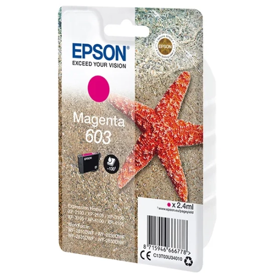 Oryginalny tusz Epson C13T03U34010, magenta, 2,4 ml