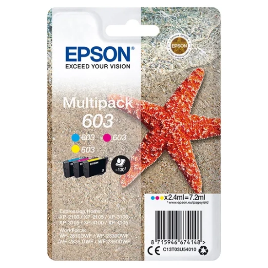 Oryginalny tusz Epson 603 C13T03U54010, kolorowy, 4 ml