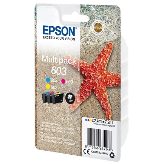 Oryginalny tusz Epson 603 C13T03U54010, kolorowy, 4 ml