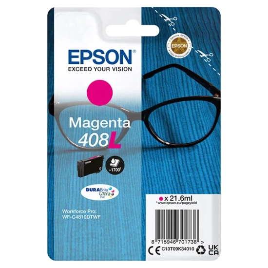 Oryginalny tusz Epson T09K340 408L C13T09K34010, magenta, 21,6 ml