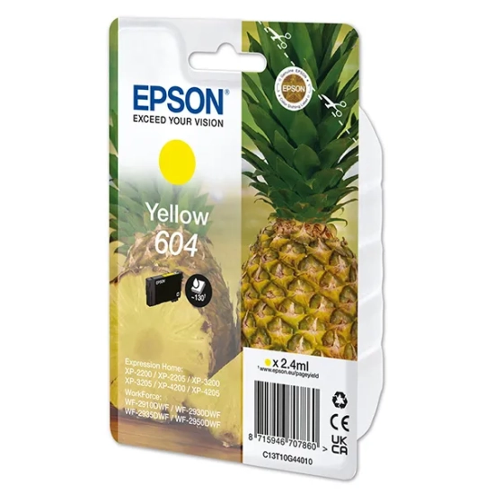 Oryginalny tusz Epson T10G440 604 C13T10G44010, żółty, 2,4 ml