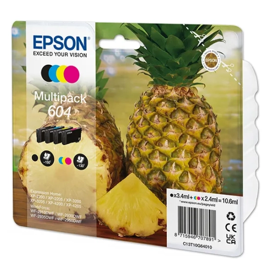 Oryginalny tusz Epson T10G640 604 C13T10G64010, 3,4 ml, 500 stron
