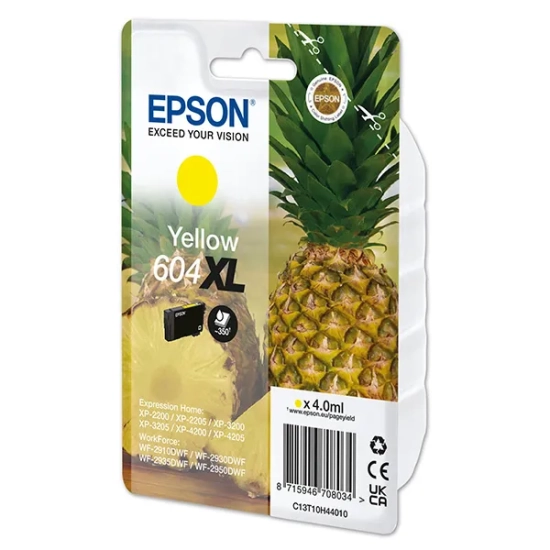 Oryginalny tusz Epson T10H440 604XL C13T10H44010, żółty, 4,0 ml, 350 stron