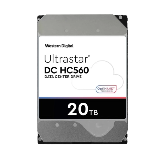Wewnętrzny dysk HDD Western Digital Ultrastar DC HC560 20 TB, model WUH722020BLE6L4, format 3,5".