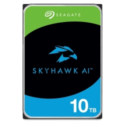 Dysk HDD Seagate SkyHawk AI ST10000VE001 10 TB, format 3,5 cala, interfejs SATA 6 Gb/s, przeznaczony do systemów monitor