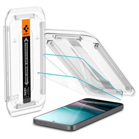 SPIGEN Szkło hartowane z ramką montażową na Samsung Galaxy A36 5G