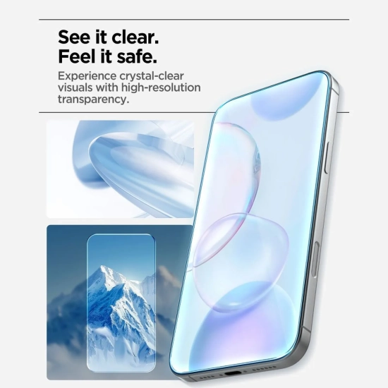 SPIGEN Szkło hartowane na iPhone 17 Pro z aplikatorem - 3 szt.