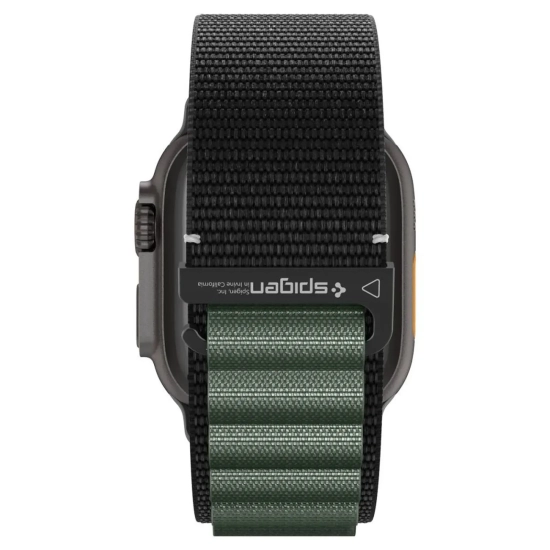 Pasek na zegarek Apple Watch 44 / 45 / 46 / 49 mm - czarno-zielony