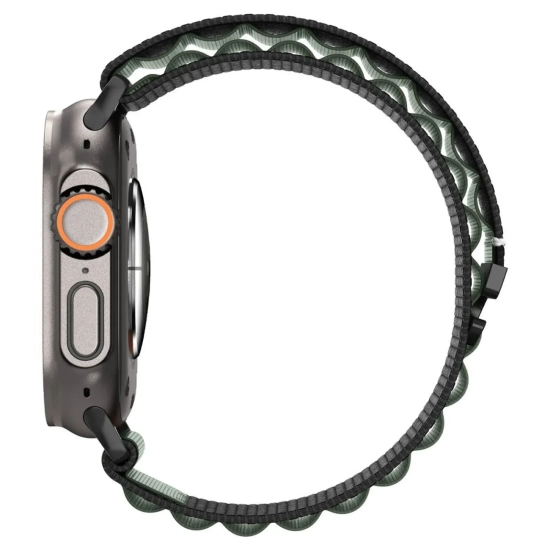 Pasek na zegarek Apple Watch 44 / 45 / 46 / 49 mm - czarno-zielony