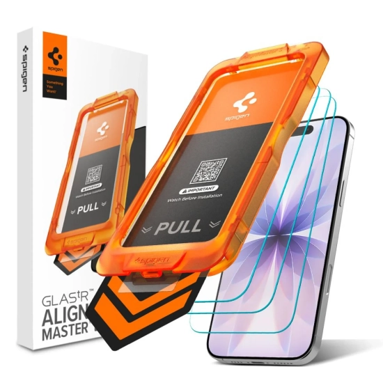 SPIGEN Szkło hartowane na iPhone 17 z aplikatorem Glas.tR AlignMaster Slim