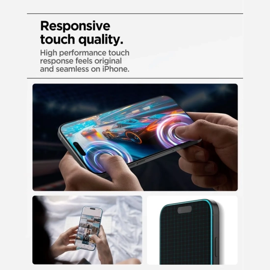 SPIGEN Szkło hartowane na iPhone 17 z aplikatorem Glas.tR AlignMaster Slim