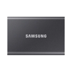 Zewnętrzny dysk SSD Samsung Portable SSD T7 2 TB w kolorze szary, wariant MU-PC2T0T/WW.