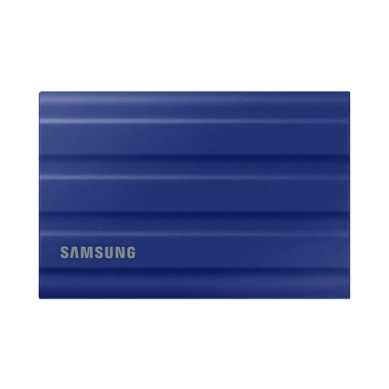 Zewnętrzny dysk SSD Samsung Portable SSD T7 Shield 1 TB w kolorze niebieski, wariant MU-PE1T0R/EU.