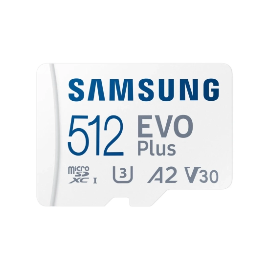 Biała karta pamięci Samsung EVO Plus 512 GB microSDXC MB-MC512SA/EU z adapterem SD.