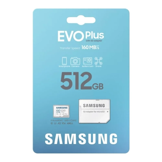 Samsung EVO Plus 512 GB microSDXC U3 V30 A2 MB-MC512SA/EU