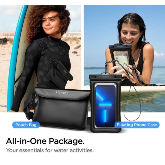 SPIGEN 2w1 Zestaw wodoodporny saszetka nerka 22x15cm + etui na telefon