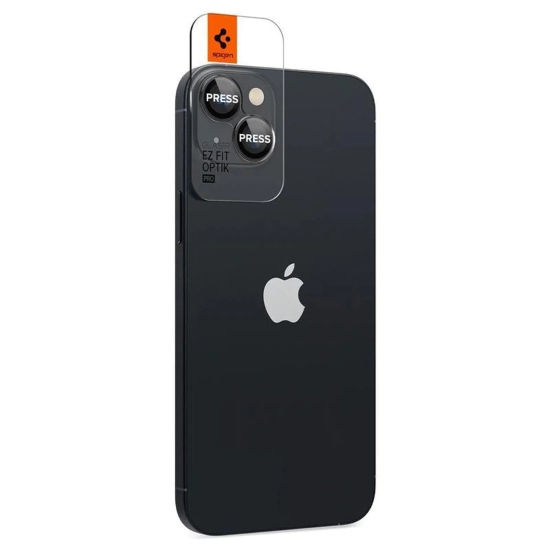 SPIGEN Osłona aparatu na iPhone 14 / Plus / 15 / Plus czarna - 2 szt.