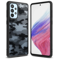 Ringke Etui pokrowiec z żelową ramką Galaxy A73 Fusion Matte czarny