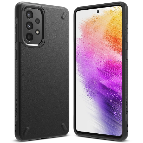 Ringke Wytrzymałe i elastyczne etui pokrowiec Galaxy A73 Onyx czarny