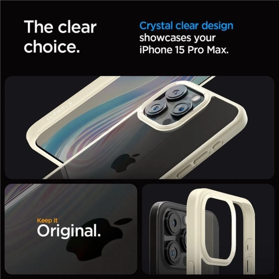 SPIGEN Etui pokrowiec na iPhone 15 Pro Max Crystal Hybrid - przezroczysto