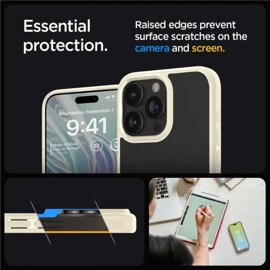 SPIGEN Etui pokrowiec na iPhone 15 Pro Max Crystal Hybrid - przezroczysto