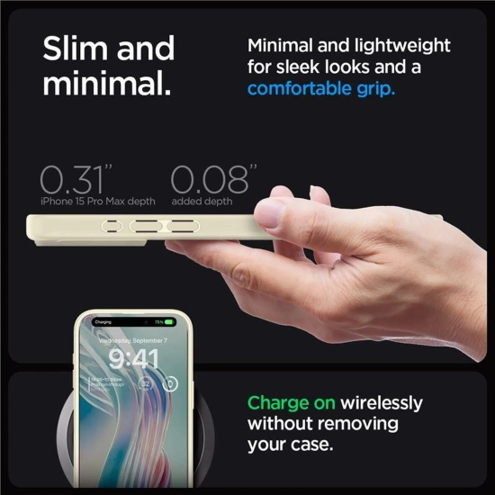 SPIGEN Etui pokrowiec na iPhone 15 Pro Max Crystal Hybrid - przezroczysto