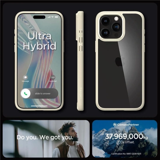 SPIGEN Etui pokrowiec na iPhone 15 Pro Max Crystal Hybrid - przezroczysto