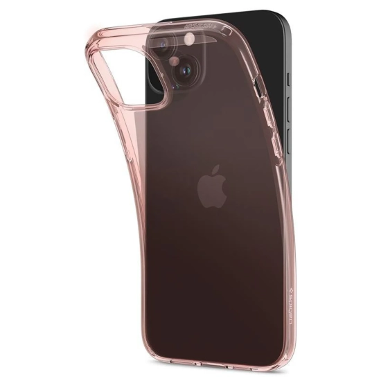 SPIGEN Etui pokrowiec na iPhone 15 Plus Crystal Flex - różowo przezroczysty