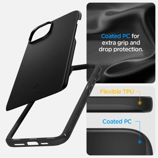SPIGEN Etui ochronne do iPhone 15 Plus Thin Fit czarne
