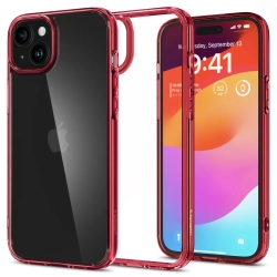 SPIGEN Etui Ultra Hybrid na iPhone 15 Plus czerwone