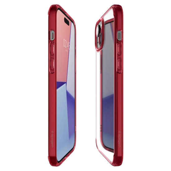 SPIGEN Etui Ultra Hybrid na iPhone 15 Plus czerwone