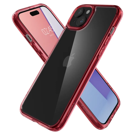 SPIGEN Etui Ultra Hybrid na iPhone 15 Plus czerwone