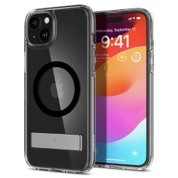 SPIGEN Etui Ultra Hybrid S MagSafe z podstawką do iPhone 15 Plus czarne