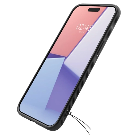 SPIGEN Etui pokrowiec na iPhone 15 Pro Liquid Air - czarny mat
