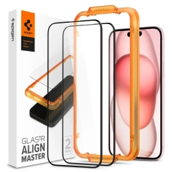 SPIGEN Szkło hartowane ochronne na iPhone 15 Plus ALM Glass FC - czarne 2