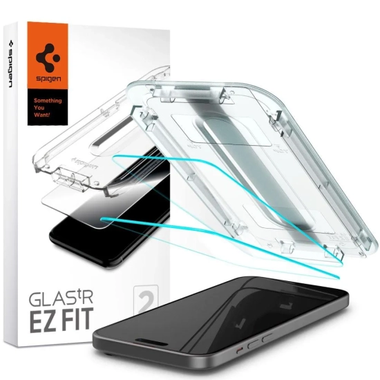 SPIGEN Szkło hartowane Glas.tR EZ Fit na iPhone 15 - ZESTAW 2 szt.
