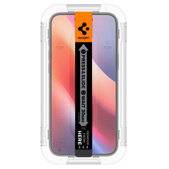 SPIGEN Szkło hartowane prywatyzujące na iPhone 15 / 16 z adapterem Glas.tR