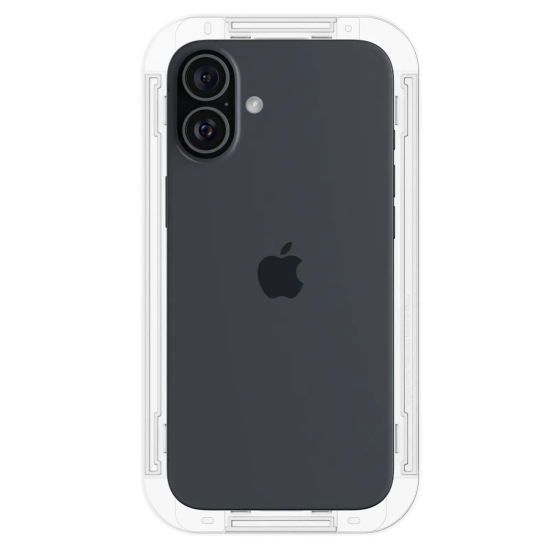 SPIGEN Szkło hartowane prywatyzujące na iPhone 15 / 16 z adapterem Glas.tR