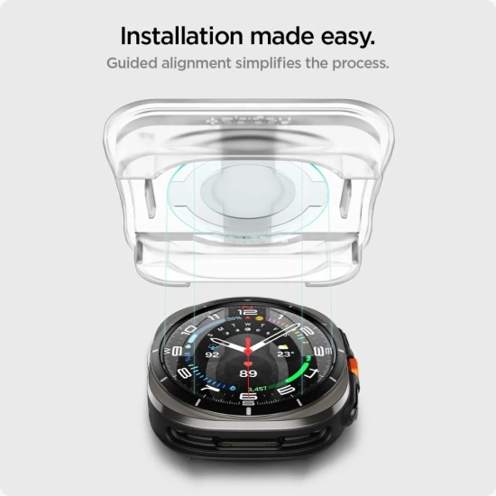 SPIGEN Szkło hartowane z ramką montażową na Samsung Galaxy Watch Ultra 47