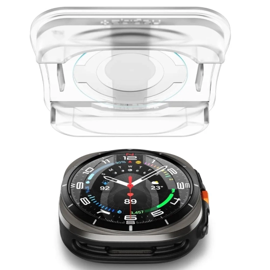 SPIGEN Szkło hartowane z ramką montażową na Samsung Galaxy Watch Ultra 47