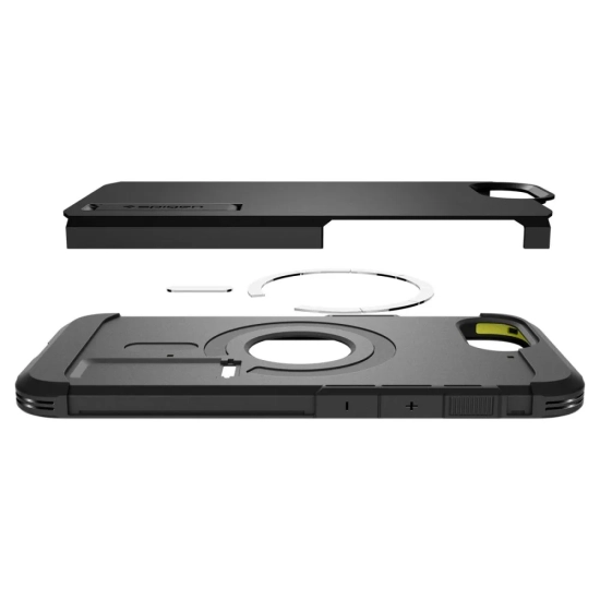 SPIGEN Etui case na iPhone 16e z podstawką Tough Armor MagSafe - czarne