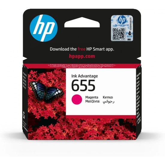 Oryginalny tusz HP 655 CZ111AE#BHK, magenta, 600 stron