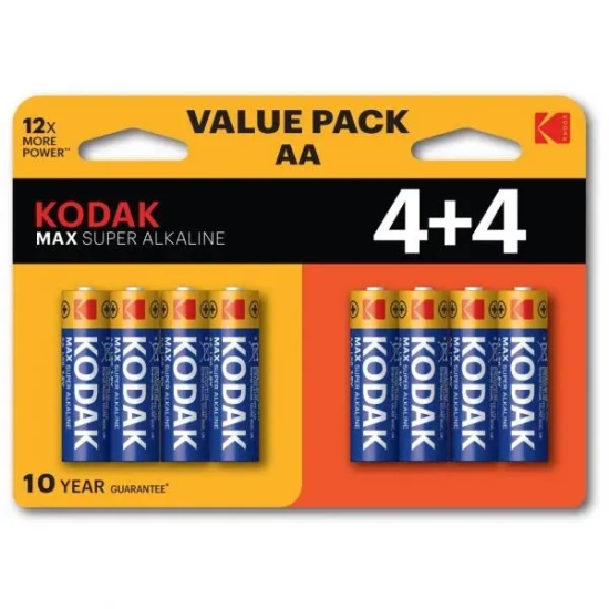 Baterie alkaliczne Kodak MAX SUPER AA KOD-LR6MAXBL8 8 szt.