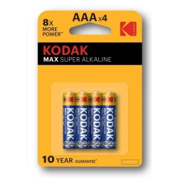 Baterie alkaliczne Kodak MAX SUPER AAA KOD-LR3MAX 4 szt.
