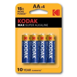 Baterie alkaliczne Kodak MAX SUPER AA KOD-LR6MAX 4 szt.