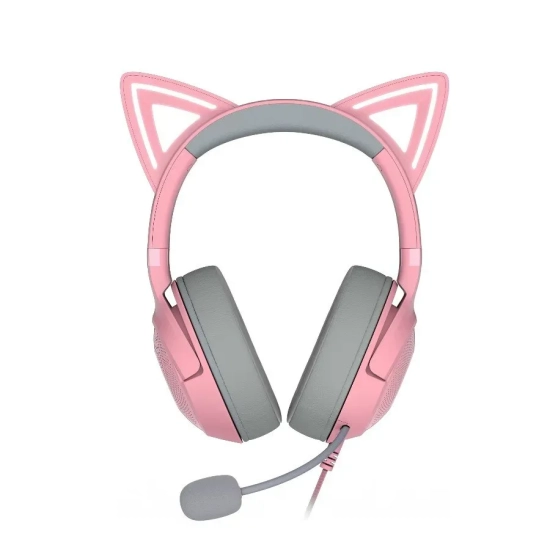Razer Kraken Kitty V2 Quartz przewodowe słuchawki USB z RGB