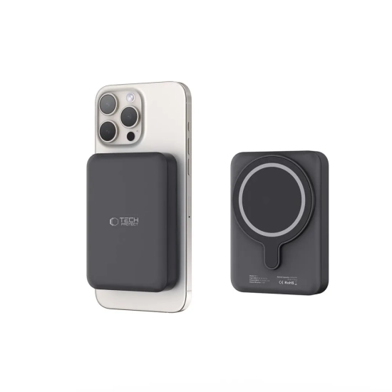 Tech-Protect Powerbank 10000mAh MagSafe USB-C 15W z kablem USB-C - czarny